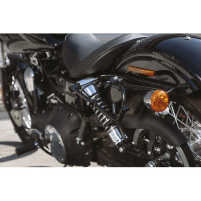 SIDE CARRIER SLC LEFT BLACK Harley Dyna models
