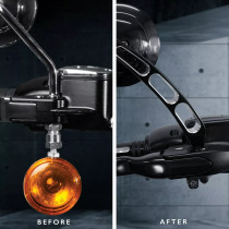 Clignotants LED avec Feu de Position Heinz Bikes Nano - Harley Davidson Softail à partir de 2018 - Noir