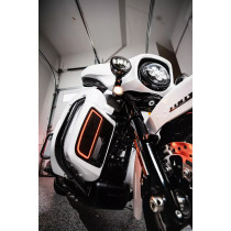 Inserts Lumineux de Carénages Inférieurs - Harley Davidson Touring à partir de 2014 - Blanc et Orange