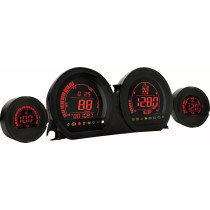 Kit de compteurs KOSO HD-03 LCD - Harley Davidson Touring à partir de 2014 - 8 couleurs