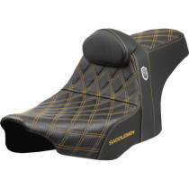 SEAT SDC PERFORMANCE GRIP W/ B/R GOLD STITCH