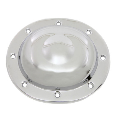 Steel dimple derby cover chrome