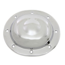 Steel dimple derby cover chrome