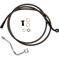 BRAKE LINE UPPER CARBON COAT W/BLACK FITTINGS +6