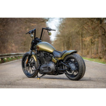  Rear Steel Fender for Twin Cam Dyna 200/18" Tire, With 3-in-1 Atto Integral Raw 