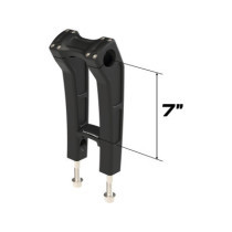  Clubstyle Riser Kit Height: 7", For 1 1/4" Handlebar, No Instrument Black Satin 1 1/4" 