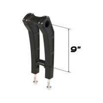  Clubstyle Riser Kit Height: 9", For 1 1/4" Handlebar, No Instrument Black Satin 1 1/4" 