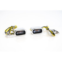 Stripe LED Turn Signal Aluminium Polished Light Smoke LED 