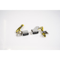  Stripe LED Turn Signal Aluminium Polished Light Smoke LED 
