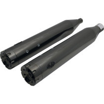  Double Slip-On Muffler Set Endcap Revolver Dark Chrome 