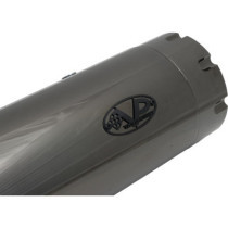  Double Slip-On Muffler Set Endcap Revolver Dark Chrome 