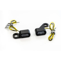  Stripe LED Turn Signal Black Powder Coated Light Smoke LED 