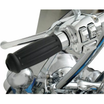 Poignées Vintage - Harley Davidson avec double câbles d'accélérateur - Noir embout chromé