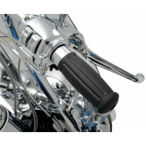 Poignées Vintage - Harley Davidson avec double câbles d'accélérateur - Noir embout chromé