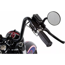 Poignées Vintage - Harley Davidson avec double câbles d'accélérateur - Noir embout chromé
