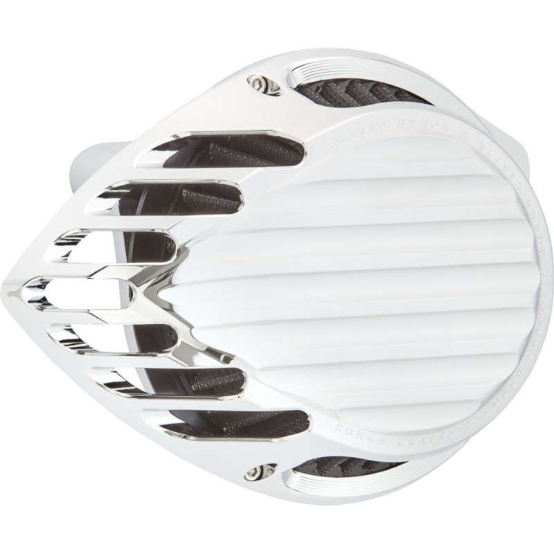 AIR CLEANER ROUGH CRAFTS ROUND CHROME