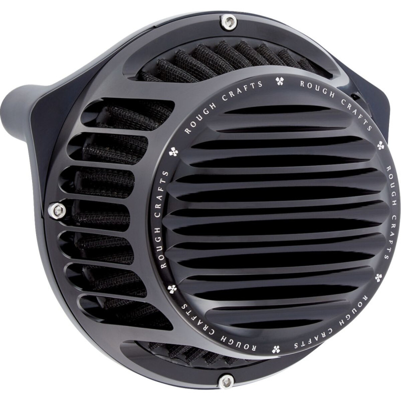 AIR CLEANER ROUGH CRAFTS ROUND ALL BLACK