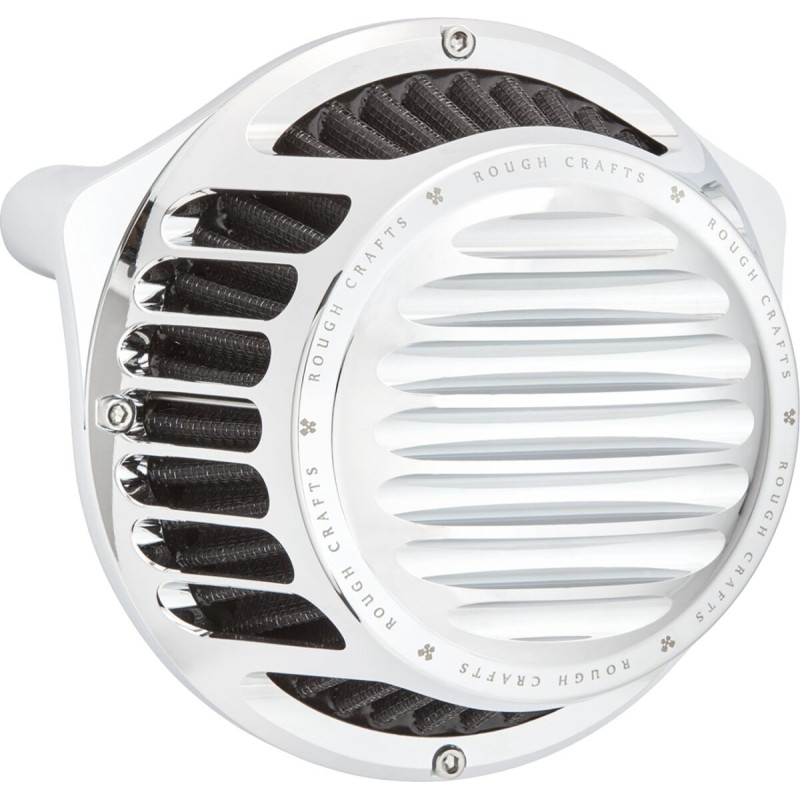 AIR CLEANER ROUGH CRAFTS ROUND CHROME