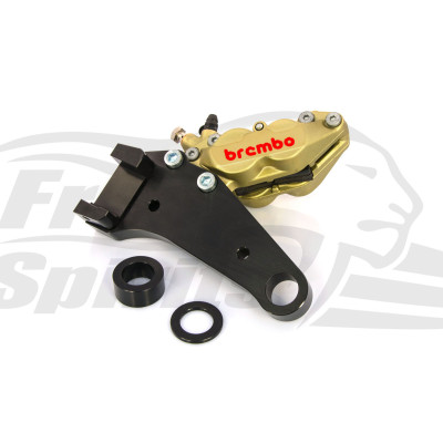 Kit étrier de frein à 4 pistons Brembo - arrière - Harley Davidson Sportster de 2004 à 2012 avec disque 292 mm - Or