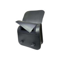  Leather Universal Saddlebag for Softails 27,7 Liter with Inside Flap, Height: 420 mm, Width: 440 mm, Depth: 150 mm Black 