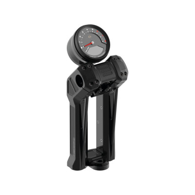  Club Style Pullback Riser Kit for Top Mount Round Speedometer 8,5" Height, 1 1/4" Clamp Diameter Black Anodized 