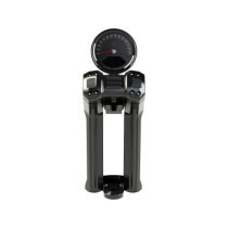  Club Style Pullback Riser Kit for Top Mount Round Speedometer 8,5" Height, 1 1/4" Clamp Diameter Black Anodized 