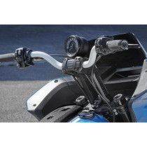  Club Style Pullback Riser Kit for Top Mount Round Speedometer 8,5" Height, 1 1/4" Clamp Diameter Black Anodized 