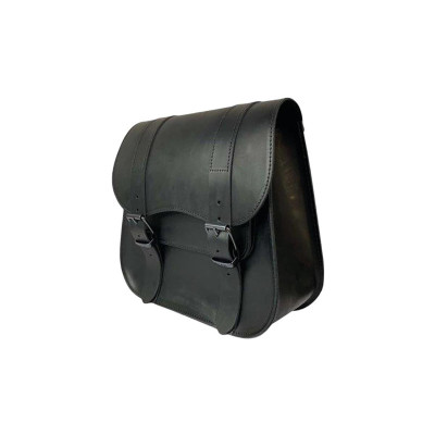  Leather Universal Saddlebag for Softails 15,9 Liter, Height: 350 mm, Width: 390/320 mm, Depth: 130 mm Black 