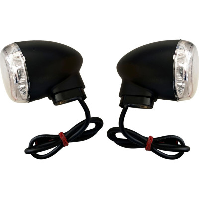 Light Rear Turn Signal Black Clear lens with Amber LED