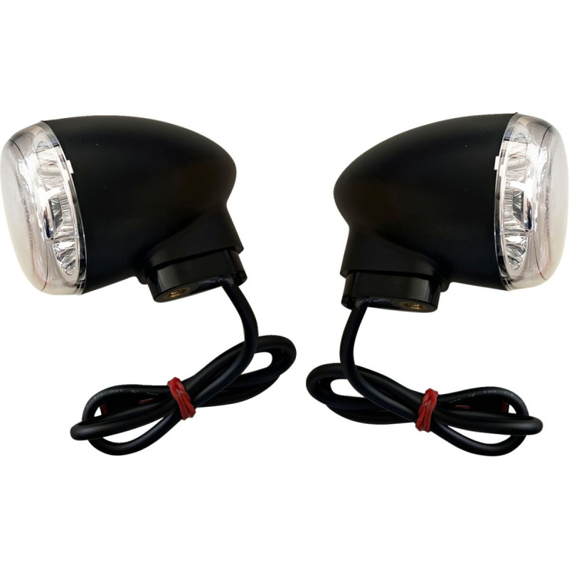Light Rear Turn Signal Black Clear lens with Amber LED