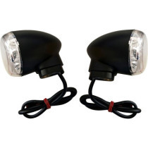 Light Rear Turn Signal Black Clear lens with Amber LED