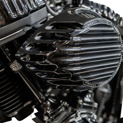 AIR CLEANER ROUGH CRAFTS ROUND ALL BLACK