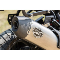 Silencieux S& SLIP-ON SO EC - Harley Davidson Pan America - Poli avec embout carbone