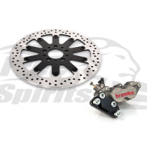 Kit étrier avant 4 pistons Brembo et disque 320 mm - Harley Davidson Dyna à partir de 2006 - Titane