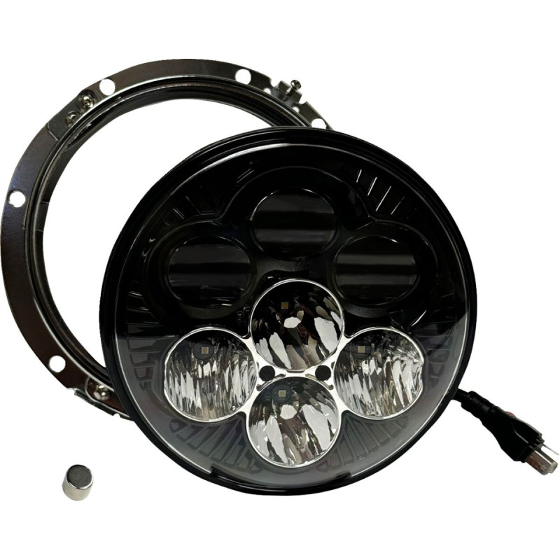 HEADLIGHT SHARK DEAMON 7" LED COLOR CHANGE ECE