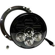HEADLIGHT SHARK DEAMON 7" LED COLOR CHANGE ECE