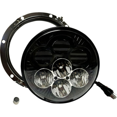 HEADLIGHT SHARK DEAMON 7" LED COLOR CHANGE ECE