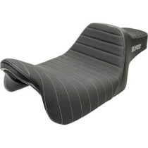 Highnoon Seat - Vinyl - Classic Stitch - Silver Logo - FLH/FLT '08-'24