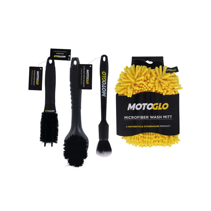 Motoglo, brush and mitt set
