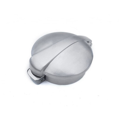 Motone, Monza flip up gas cap. Brushed aluminum