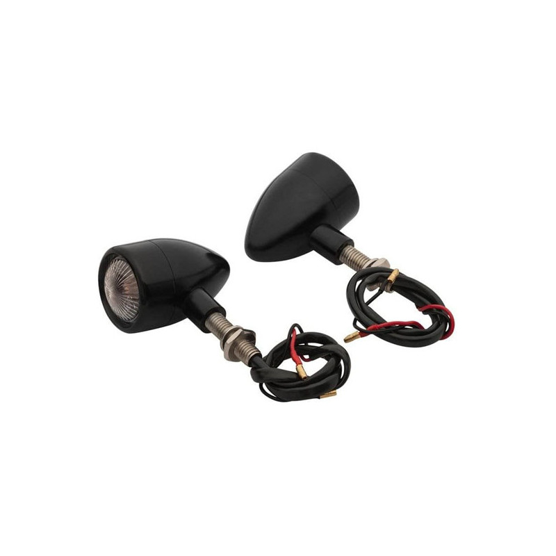 Motone, custom billet turn signal set. Black