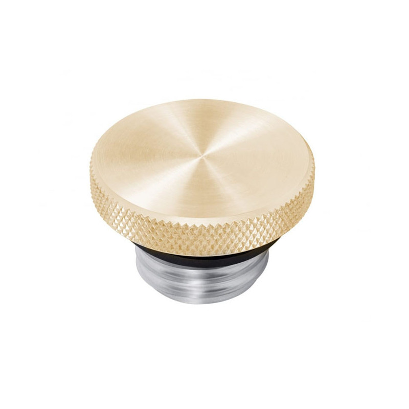 Motone, vented gas cap. Brass/aluminum
