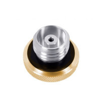 Motone, vented gas cap. Brass/aluminum