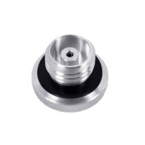 Motone, vented gas cap. Clear aluminum