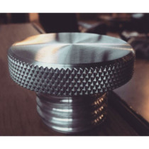 Motone, vented gas cap. Clear aluminum