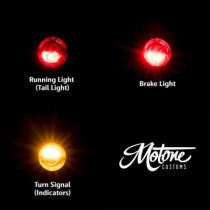 Motone, Pico 3-1 taillight/turn signal combo. Black