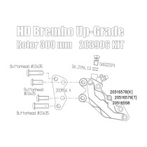 Kit étrier avant 4 pistons Brembo - Harley Davidson Sportster à partir de 2014 - Or