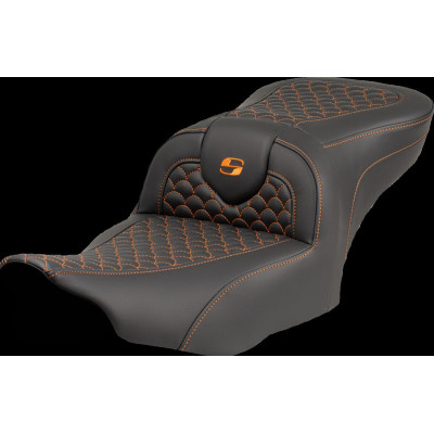 Roadsofa™ Seat - Dragon Scale Stitch - Orange Stitch - w/o Backrest