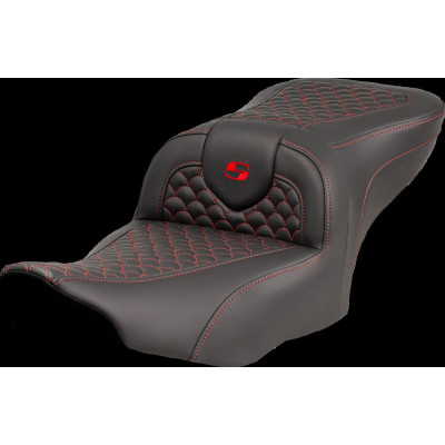 Roadsofa™ Seat - Dragon Scale Stitch - Red Stitch - w/o Backrest