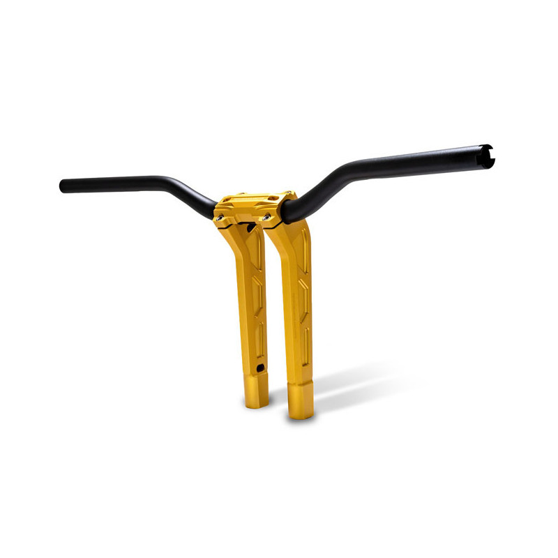 PM, 1-1/4" Phatbar & 14.5" riser kit. Gold Ops